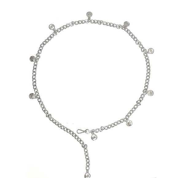 MICHAEL KORS Silver MK Logo Chain Belt - Picture 3 of 15